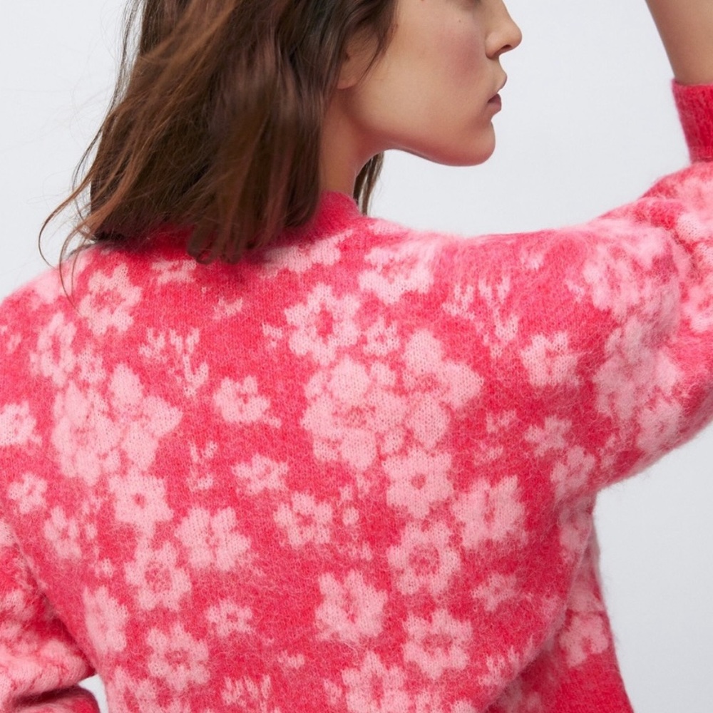 Floral Jacquard Knit Sweater